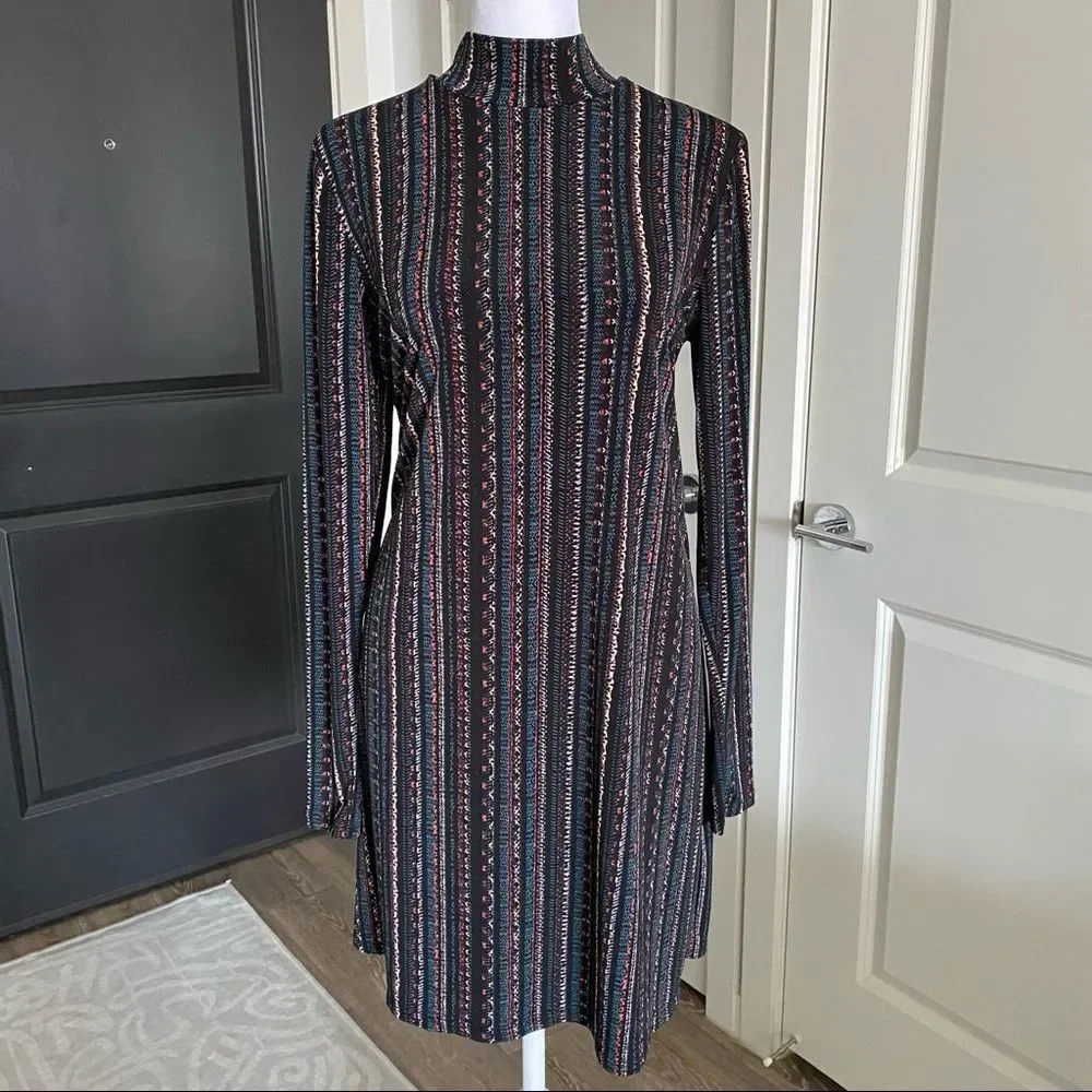 BCBGeneration Turtleneck Skater Dress Size M - Picture 1 of 6